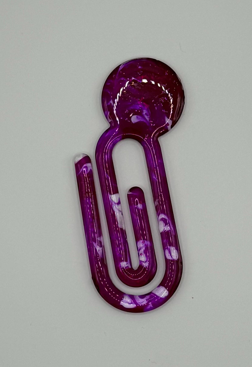 Jumbo Resin Paperclip Bookmark, Glitter Page Marker, Book Accessory, Reader Gift