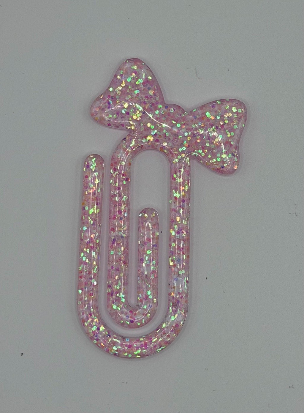 Jumbo Resin Paperclip Bookmark, Glitter Page Marker, Book Accessory, Reader Gift