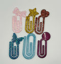 Jumbo Resin Paperclip Bookmark, Glitter Page Marker, Book Accessory, Reader Gift