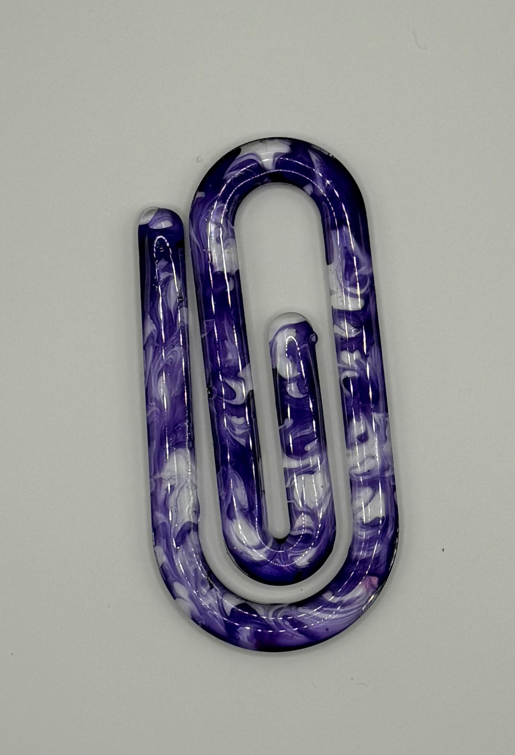 Jumbo Resin Paperclip Bookmark, Glitter Page Marker, Book Accessory, Reader Gift